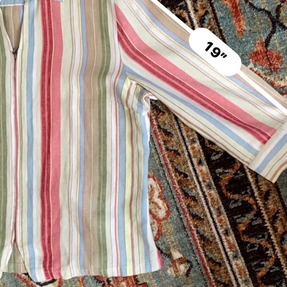 Linen Blend Zip Jacket, L                  9-15OAT - Picture 8 of 10